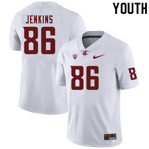 Youth #86 Riley Jenkins Washington Cougars College Football Jerseys Sale-White - Click Image to Close